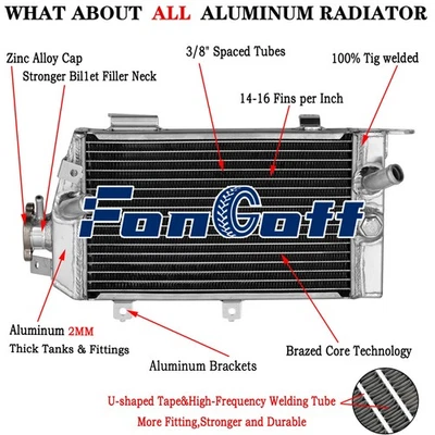 2Row Aluminium Radiator For Kawasaki Klr650 Klr 650 2008-2012 AU, New - image 1 of 4