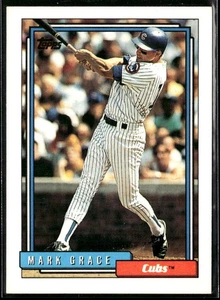 Mark Grace 1992 Topps Baseball Card #140 Chicago Cubs - Picture 1 of 2