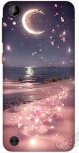 Cover custodia In Plastica Rigida Compatibile Con Htc Desire 530,Design,luna - Foto 1 di 3