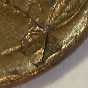 Vintage 1948 Wheat Penny retained Lamination Peel - Picture 1 of 9