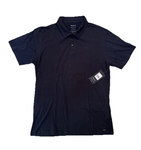 RVCA Men's Sure Thing II Polo Shirt Short Sleeve Black MJ922SUR-BLK - Picture 1 of 5