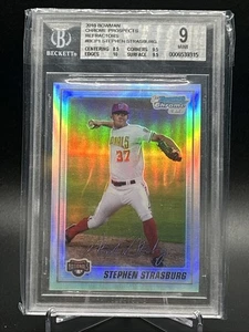 2010 Bowman Chrome - Prospects Stephen Strasburg #BCP1 Refractor /777 (RC) BGS 9 - Picture 1 of 1