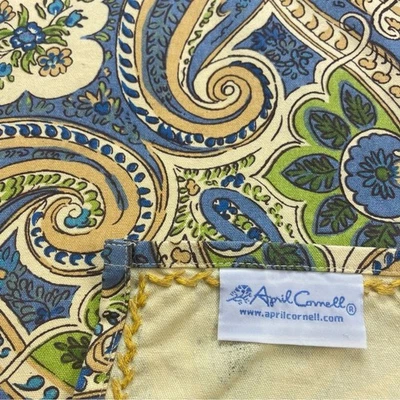 Manteles individuales April Cornell 4 manteles florales de cachemira verde azul comedor Foto 1 de 4