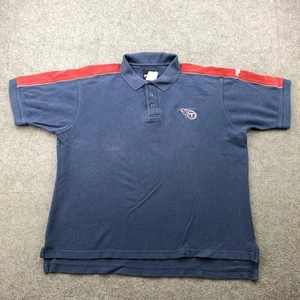 Vintage Tennessee Titans Polo Shirt Mens Large Blue Red NFL Football Y2K - Picture 1 of 9