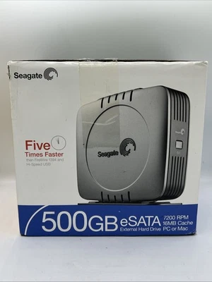 Seagate 500GB ESATA External Hard Drive. Older Vintage - Image 1 of 4