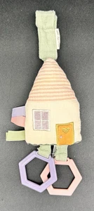 Itzy Ritzy Plush House Teether Rattle Baby Toy with Hanger - Picture 1 of 9