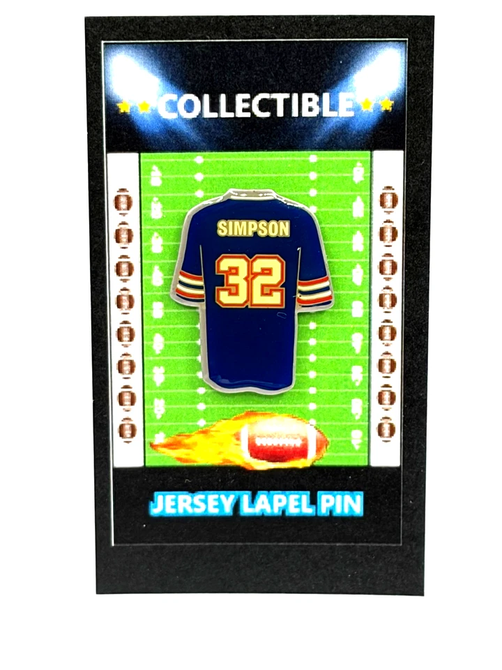 Buffalo Bills O.J. Prendedor solapa jersey Simpson-jugo clásico coleccionable-envío gratuito Foto 1 de 1