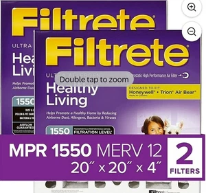 Filtros plisados profundos para reducción de alérgenos 3M NDP02-4IN-4 20x20x4 pulgadas (Pack de 2) - Imagen 1 de 2