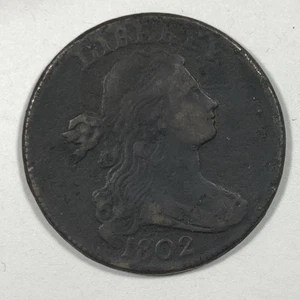 1802 Drape Bust Large Cent .01. Very Fine Details.  - Picture 1 of 3