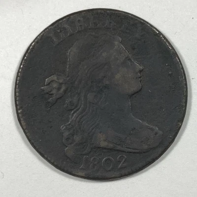 1802 Drape Bust Large Cent .01. Very Fine Details.  - Image 1 of 3