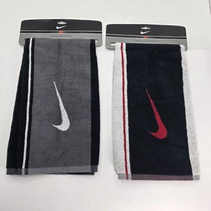 VTG Nike Golf Towels Lot of 2 New 100% Cotton Swoosh Golf Bag Gym Sports Towels - Picture 1 of 13