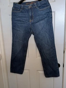 Giordano Blues Essential Jeans W34 L32 Mid Rise Regular Tapered Blue - Picture 1 of 4