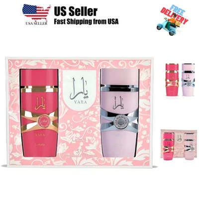 Juego de regalo de 2 piezas Yara EDP 3,4 fl oz + caramelo Yara EDP 3,4 fl oz Foto 1 de 4