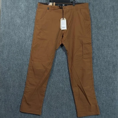 Pantalones de Senderismo PrAna Stretch Zion Slim II Para Hombres 40x34 Marrón Sepia Foto 1 de 4