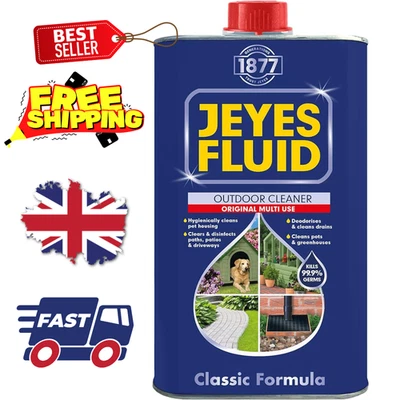 BRANDED Jeyes Fluid Classic Formula (1L Tin) Multi Use Disinfectant Liquid - Kills 99.9%