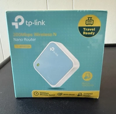 TP-Link N300 Wireless Portable Nano Travel Router TL-WR802N New Sealed - Image 1 of 4