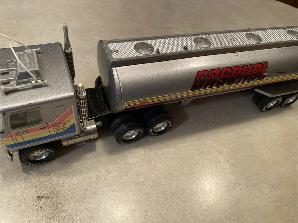 Vintage Metal Nylint Semi Tanker Trailer Gasohol 18 Wheeler.  Used In Good... - Image 1 of 4