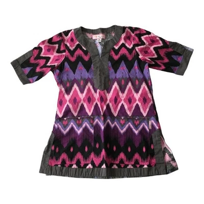 Blusa Médica Koi by Kathy Peterson Para Mujer Camisa Talla XS Chevron Rosa Púrpura Enfermería Foto 1 de 4