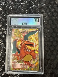 2024 Pokemon Charizard Attack Datenkarte MPE Gem/Mint 10 - Bild 1 von 6