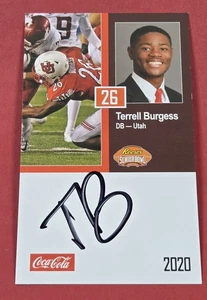 Terrell Burgess Auto 2020 Senior Bowl Utah Utes Signed Rookie New Orleans Saints - Picture 1 of 2