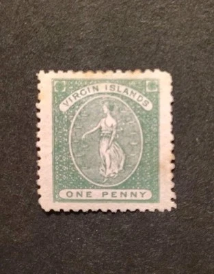 1866 VIRGIN ISLANDS Postage Stamp Scott #1, MNH/OG - Image 1 of 4