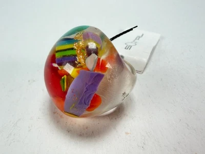 Sobral - Past Present "Corcovado" Resin Ring ( 003259 ) - Size UK P / US 7.5 - Image 1 of 4