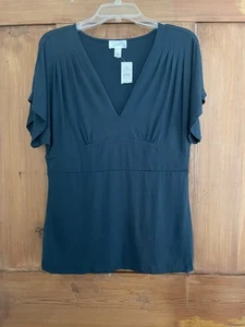 Neu mit Etikett Ann Taylor Loft dunkelblaues Stricktop L - Bild 1 von 5