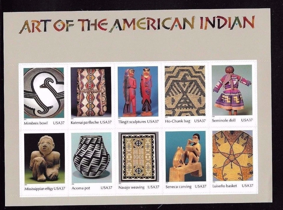 US - 2004 Native American Art sheet #3873 - VF MNH - Image 1 of 1