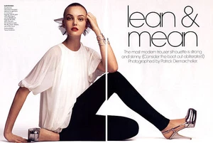 2007 Demarchelier Caroline Trentini Hana Soukupova MAGAZINE EDITORIAL lean mean - Picture 1 of 4
