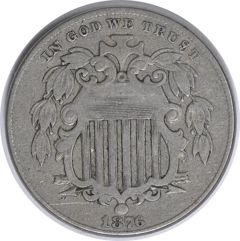 1876 Shield Nickel DDO F-06 F Uncertified #913 Cover