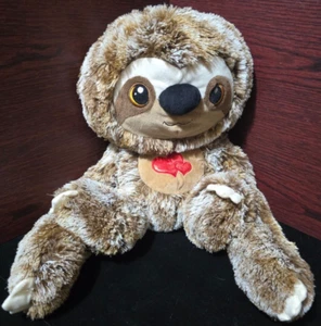 Stuffed 18" Long Sloth Double Hearts Great Valentines Day Gift - Picture 1 of 4