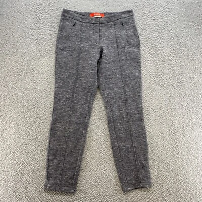 Pantalones Cartonnier para mujer 2 tiro medio costura frontal gris bolsillos trabajo carrera elástico Foto 1 de 4