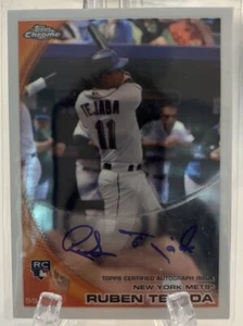 2010 Topps Chrome Ruben Tejada Rookie Auto New York Mets RC - Picture 1 of 2