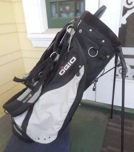 USED OGIO RILY TT STAND BAG / 5 WAY DIVIDE / BLACK - WHITE / NO RAINCOVER.  - Picture 1 of 4