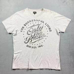 DIESEL ONLY THE BRAVE Edition T-Shirt Mens Size Large White - Picture 1 of 7