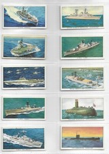 SHIPS OF THE BRITISH NAVY:  KELLOGG CO, 1962  SET OF 16