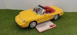 ALFA ROMEO SPIDER cabriolet ouvert open PININFARINA jaune o 1/18 JOUEF EVOLUTION - Foto 1 di 8