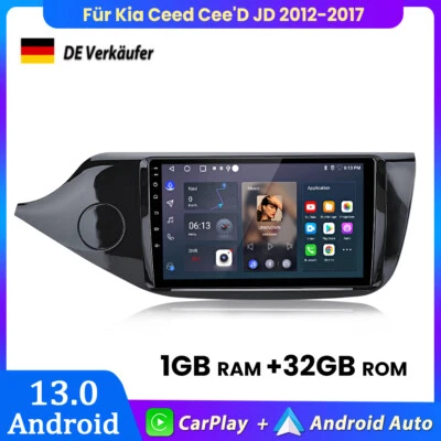 DAB+ Android 13 CarPlay Autoradio GPS Navi WIFI SWC BT Für Kia Ceed JD 2012-2017 - Bild 1 von 4