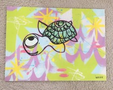 WELZIE Turtle Hawaii Art Aloha original painting with signature Honu North Shore