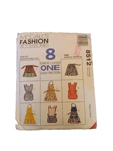 McCall's 8512 NEW Misses' Aprons 8 Great Looks One Easy - Picture 1 of 2