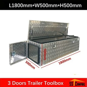 New Generation Aluminium 3 doors trailer toolbox L1800*W500*H500 - Picture 1 of 7