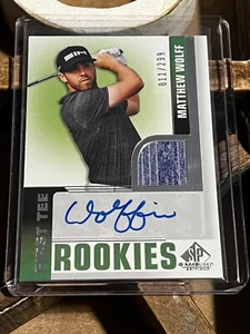 2021 SP Game Used First Tee Rookies 11/299 Matthew Wolff Rookie Relic Auto - Picture 1 of 2