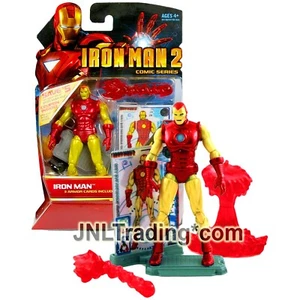 NEW 2009 IronMan 2 Comic 4" Figure #26 IRON MAN with Blast-Off and Display Base - Picture 1 of 1
