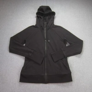 Athleta Jacket Womens S Black Triumph Hoodie Full Zip Activewear Preppy - Picture 1 of 15