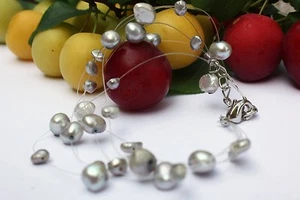 BT6 perlas de agua dulce joyería pulseras de perlas pulseras pulseras joyería auténtica - Imagen 1 de 1