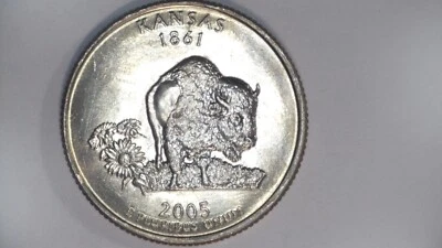 2005 P KANSAS STATE QUATER UNCIRCULATED FROM ROLL - Image 1 of 2
