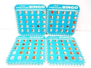 7A Regal Find A Car Bingo Cards 4 Piece Set Vintage Travel Toy - Picture 1 of 2