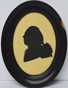 Miniatur Silhouette Schattenriss Scherenschnitt Portrait Mann feiner Herr 19. Jh - Bild 1 von 1