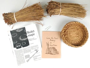 Coiled Pine Needle Basketry Book Signed, Basket, Pine Needles, Sewing Needles - Picture 1 of 4