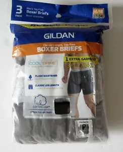 Calzoncillos boxer de algodón para hombre (Gildan) clásicos largos sin etiquetas, talla M (32-34) 3 piezas - Imagen 1 de 1